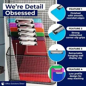 Plastic Clipboards (Set Of 6) Multi Pack Clipboard Ethiopia - View #7